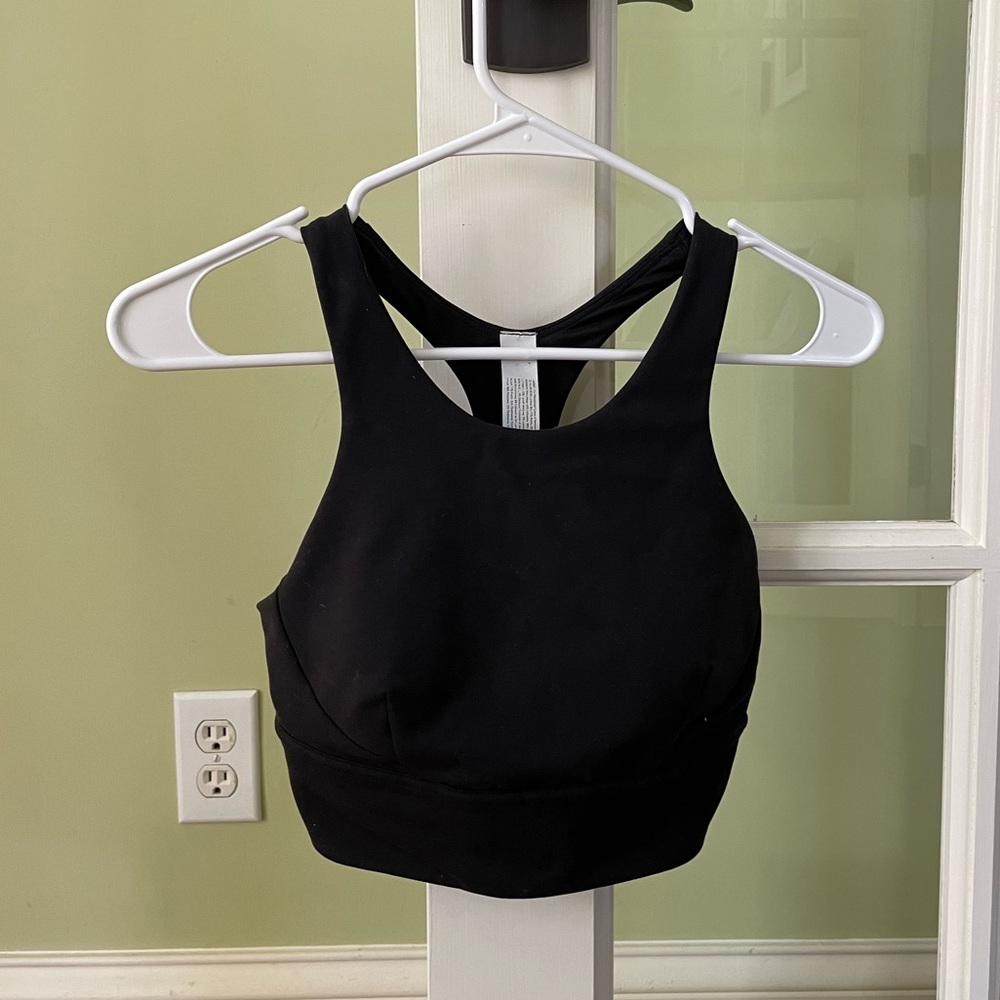 Lululemon black longline bra size 6 - Picture 1 of 3